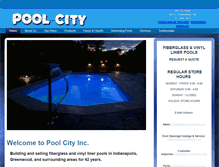 Tablet Screenshot of poolcityindy.com